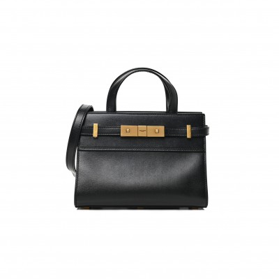YSL MANHATTAN NANO TOTE BLACK IN SMOOTH LEATHER 5937411344052 (21*16*9cm)